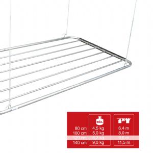 Varal De Teto 1,20x0,56 Em Alumínio